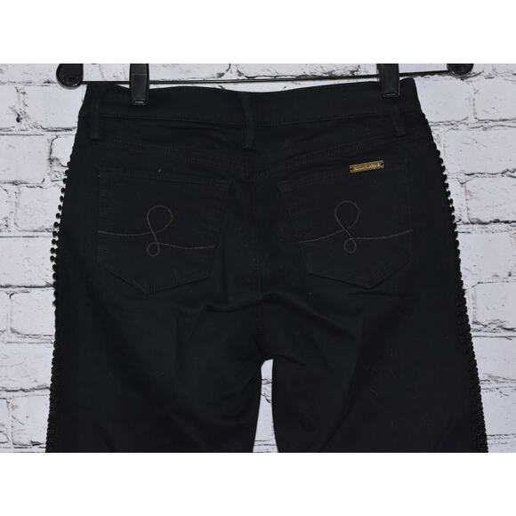 Lilly Pulitzer Onyx South Ocean Lace Trim Skinny Jeans Size 2 - Picture 8 of 12